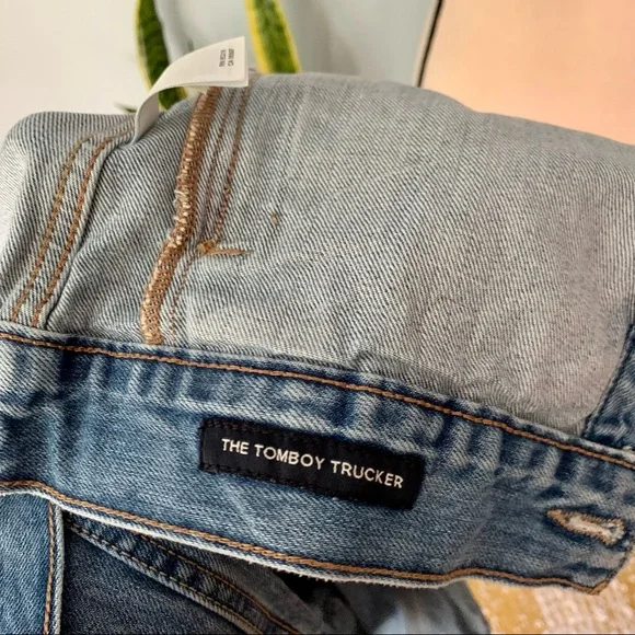 ❗️Sold❗️[ Lucky Brand ] Tomboy Trucker Denim Jacket • Size XS • 100% Cotton - Picture 10 of 11